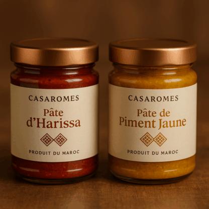 Duo de pâtes Harissa et Piment jaune