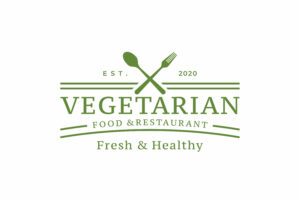 logo vegetarian food