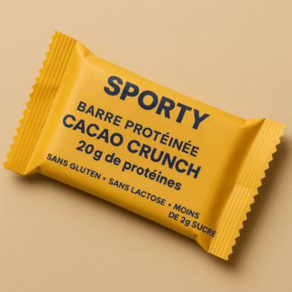 Barre protéinée SPORTY saveur cacao crunch – 20g de protéines