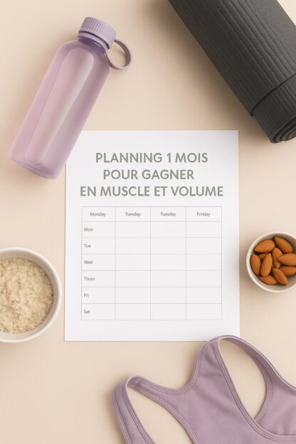 Planning 1 mois pour gagner en muscle et en volume
